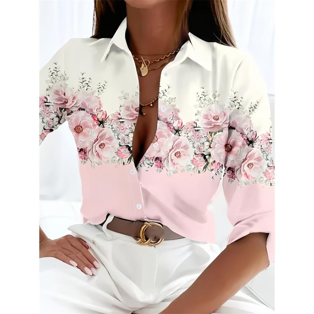 

Hot Ladies Shirt 3D Print Long Sleeve Loose Shirts Hawaiian Shirts Fashion and Casual Character Size Comfortable Fabric L