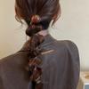 2Pcs Hair Tie for Women, Spiral Design Hair Bands, Thick Elastic Hair Ropes for Ponytails Buns, No Pulling or Snagging Large Bead Hair Tie
