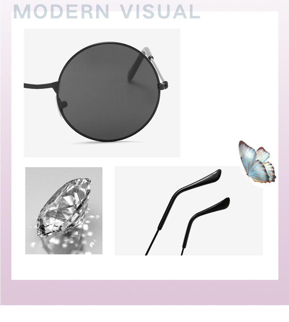 Men UV400 Sunglasses Retro Round Frame Women Lenses Sunglasses Men Lenses Sunglasses