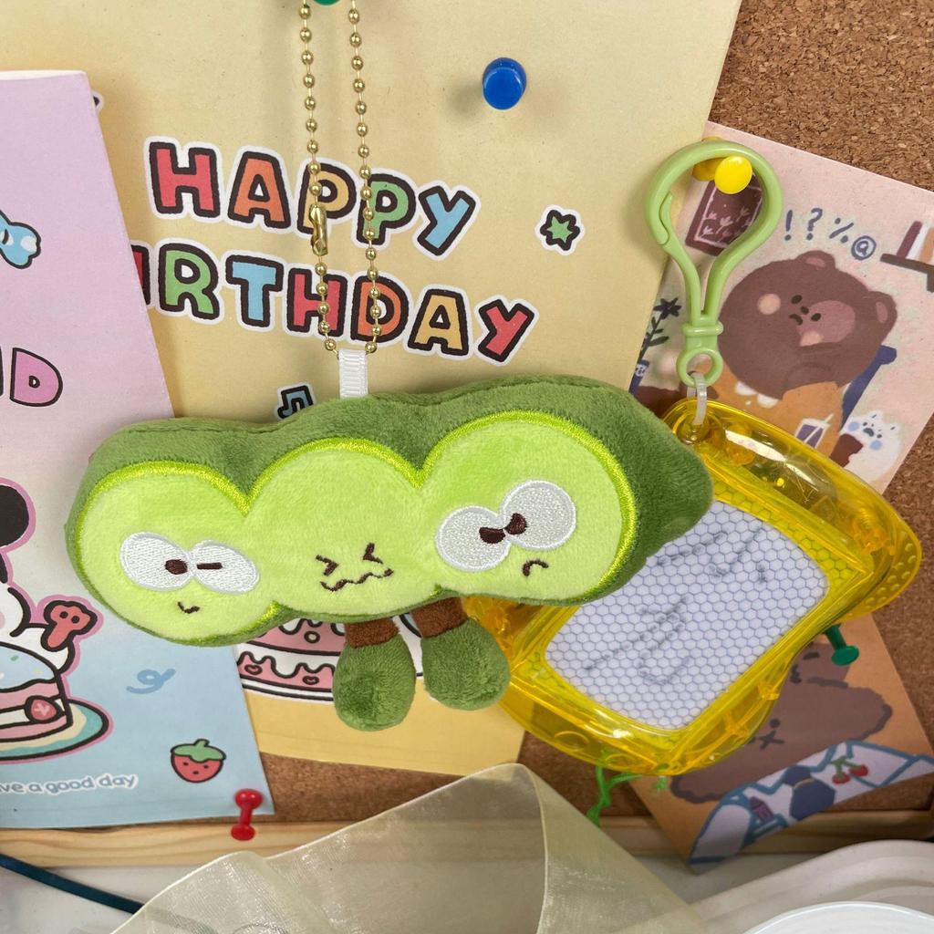 Portachiavi Ciondolo Peluche Creativo Baccello di Piselli - Carino Regalo per Coppia (GJ253)