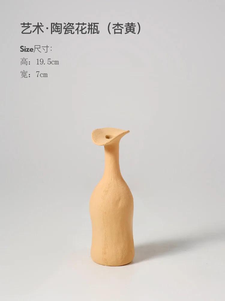 Креативные керамические цветочные вазы Nordic Morandi Цветные Ручной работы Винные вазы Цветочные горшки Современный Дом Гостиная Настольное украшение