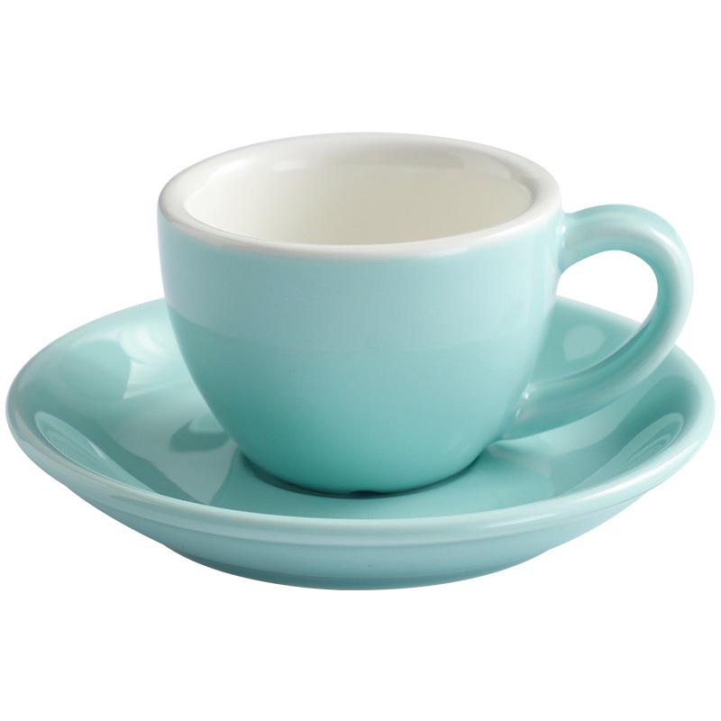 75ml European Style Cappuccino & Espresso Cup and Saucer Set for Afternoon Tea