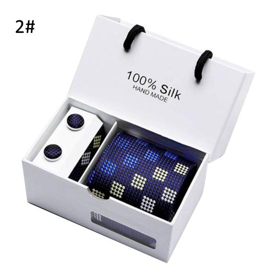 5Pcs Men Handkerchief Cuff Button Necktie Suit Wedding Party Accessories?Gift