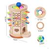 Rotating Toy Hand Eye Coordination Balance Game Focus Training Wooden Structure for Kids,