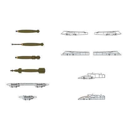 Fine Molds 1/72 Aircraft Series US Air Force Bomb Set 60s - Plastic Model FP45