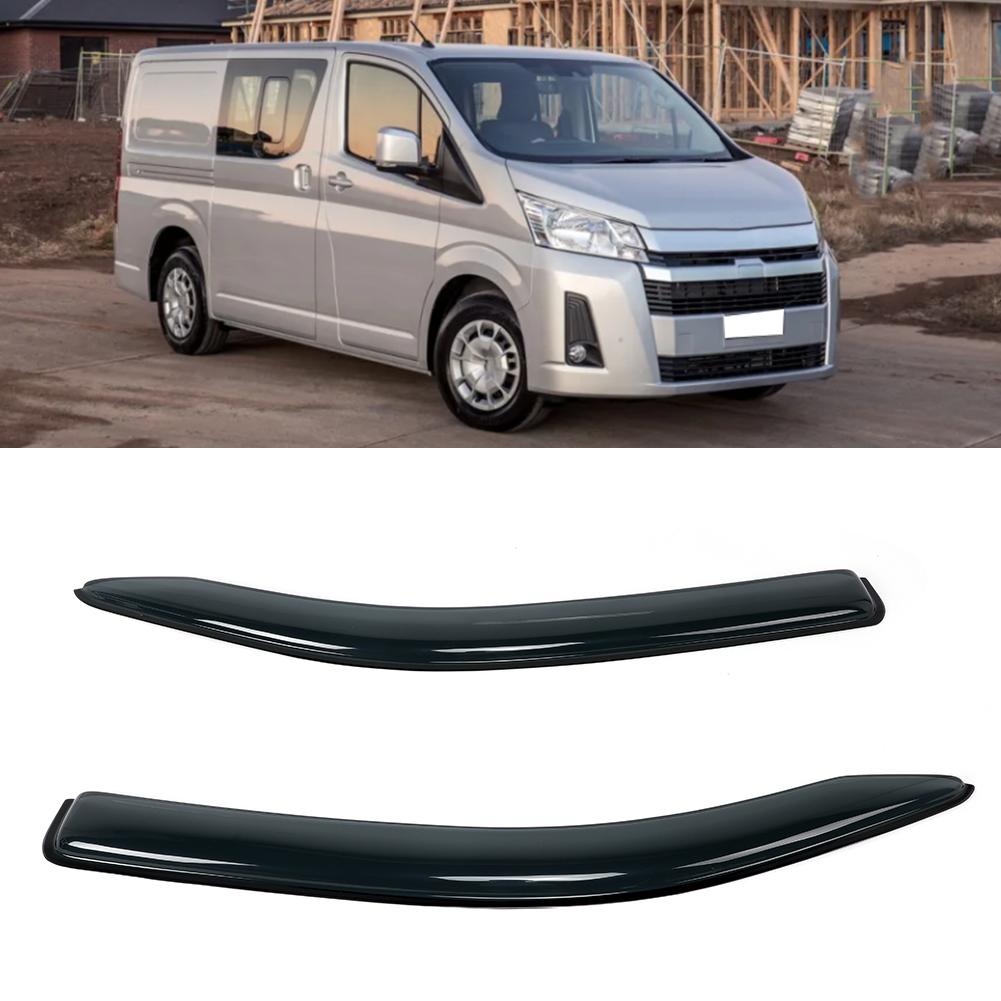 2pcs Smoky Window Visor Shades Sun Rain Guard Fits for Toyota HIACE 2019