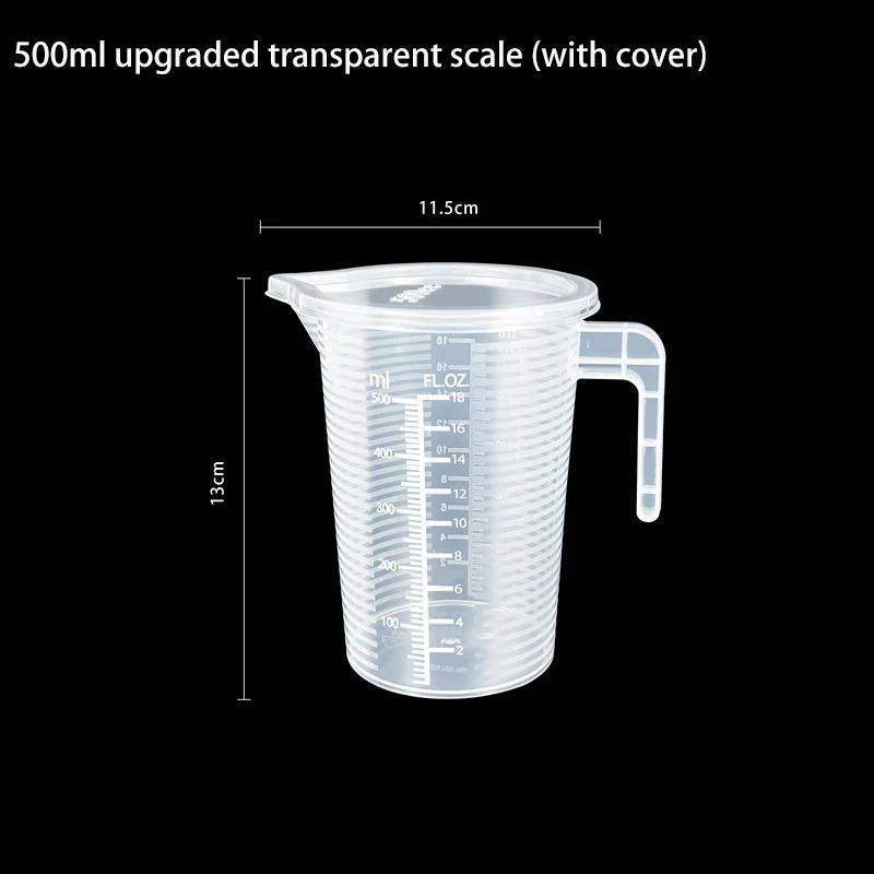 100-5000ml Plastic Measuring Cup with Lid Graduated Liquid Container Kitchen Clear Baking Measuring Tools High Volume