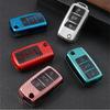 Carbon Fiber Car Key Cover Case Keychain For Vw Volkswagen Polo Golf Passat Beetle Caddy T5 Up Eos Tiguan Jetta Skoda Octavia A5