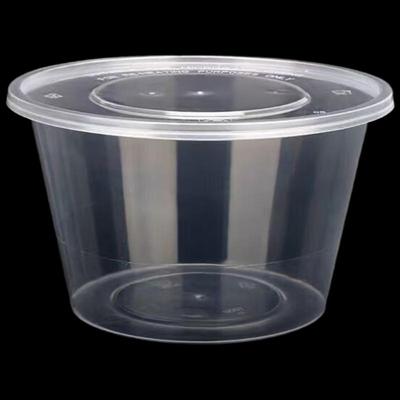 Disposable Round Plastic Food Containers with Lids