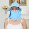 Fashion Uv Protection Fisherman Cap Removable Face Neck Cover Bucket Hats Zipper Visor Hats Outdoor Fishing Cycling
