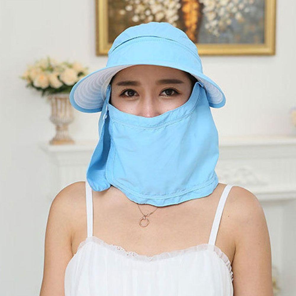 Fashion Uv Protection Fisherman Cap Removable Face Neck Cover Bucket Hats Zipper Visor Hats Outdoor Fishing Cycling