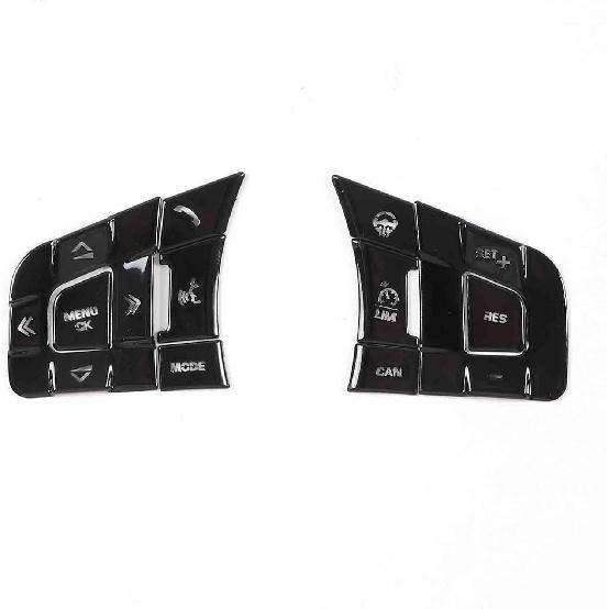 Daeiclru Steering Wheel Button Trim Sticker Compatible with Jaguar XE XEL XF XFL F-PACE E-PACE F-Type, Alloy Steering Wheel Button lnner Decoration