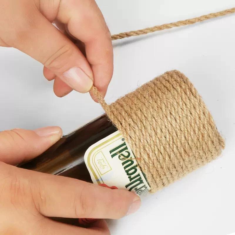 30/50/300Meters Natural Vintage Jute Rope Cord String Twine Burlap Ribbon Crafts Sewing DIY Jute Hemp Wedding Party Decoration