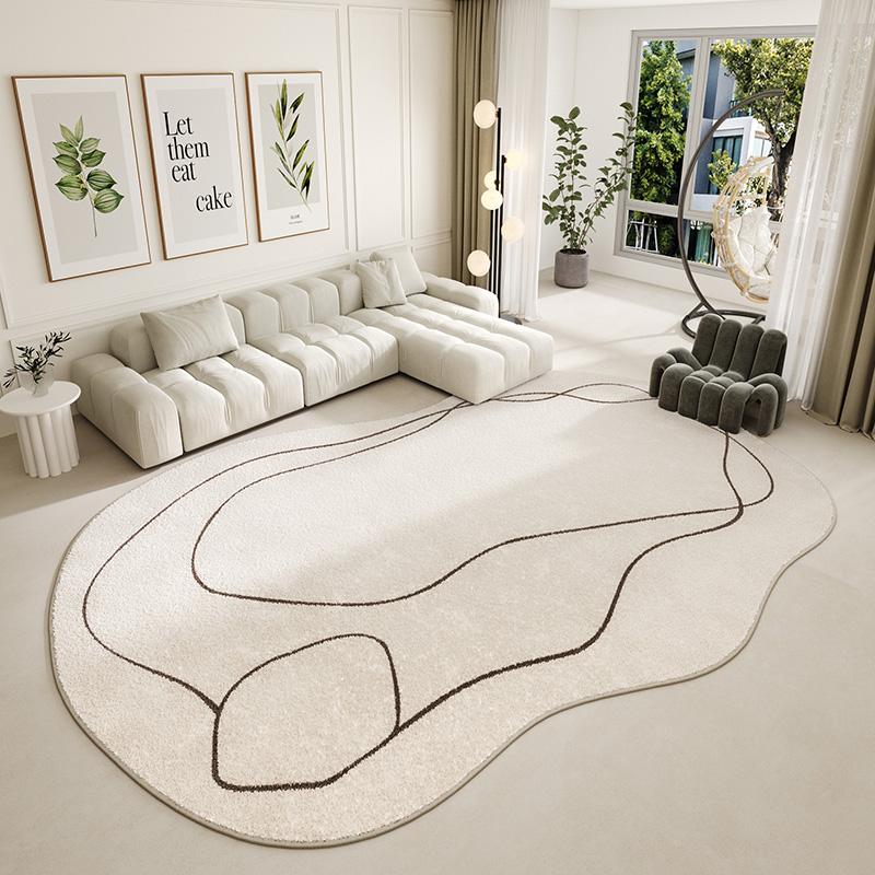 Light Luxury Irregular Living Room Decoration Carpet Fluffy Soft Rugs for Bedroom Minimalist Lounge Plush Rug Home Washable Mat
