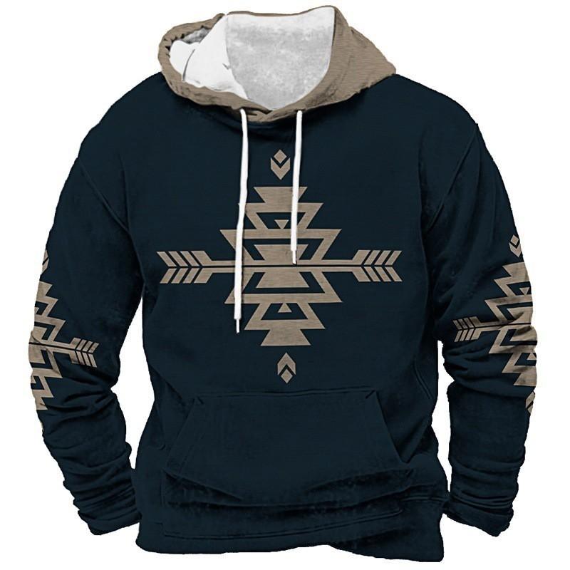 Mens Casual Fleece Hoodie 3D Print Sports Sweatshirt Loose Fit Youth