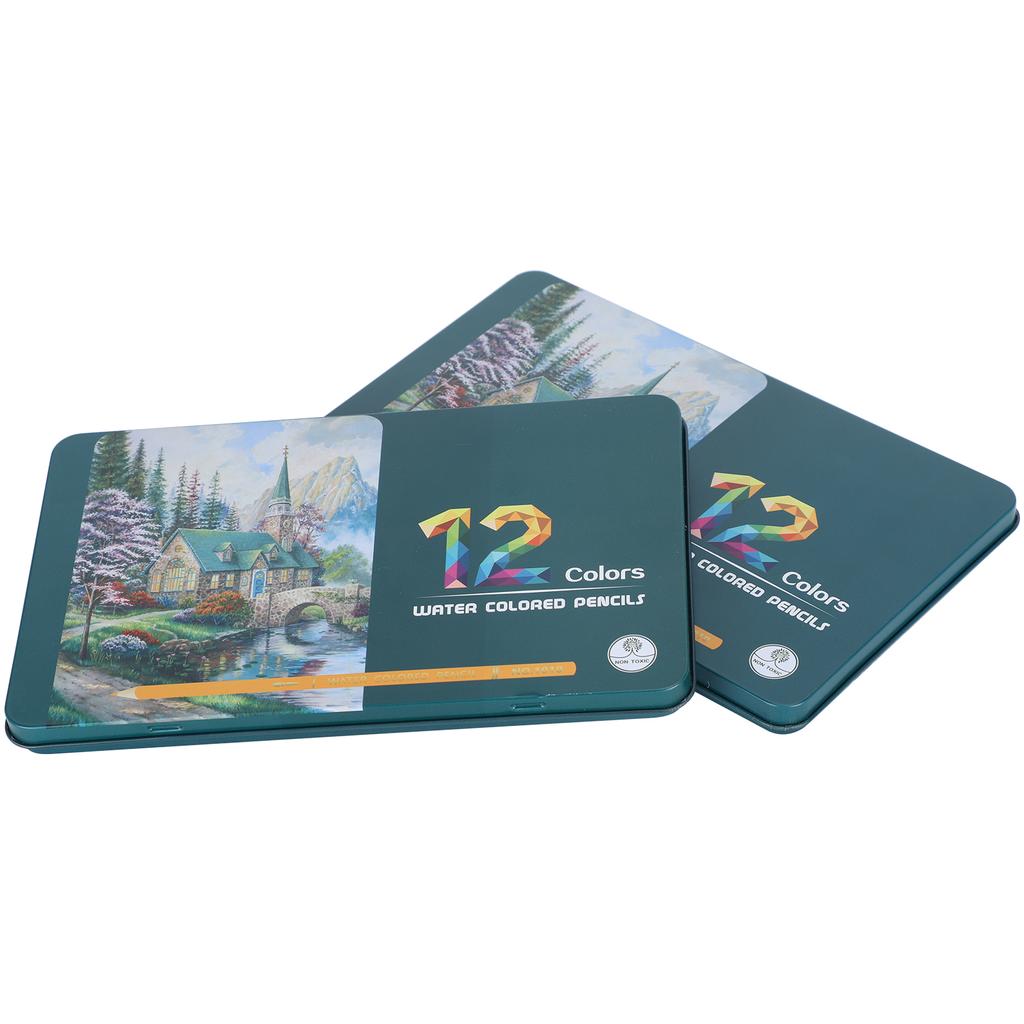 12Pcs Colored Pencils Set WaterSoluble Core 12 Colors Art Painting Drawing Graffiti