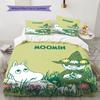 Moomin Pattern Bedding Home Decoration Birthday Gift ( 1 duvet cover + 2 pillowcase, without core),fan merchandise.