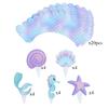 Mermaid Party Cupcake Toppers Under the Sea Theme Birthday Party Wedding Decor Ocean Cupcake Wrappers Girls Baby Shower Supplies