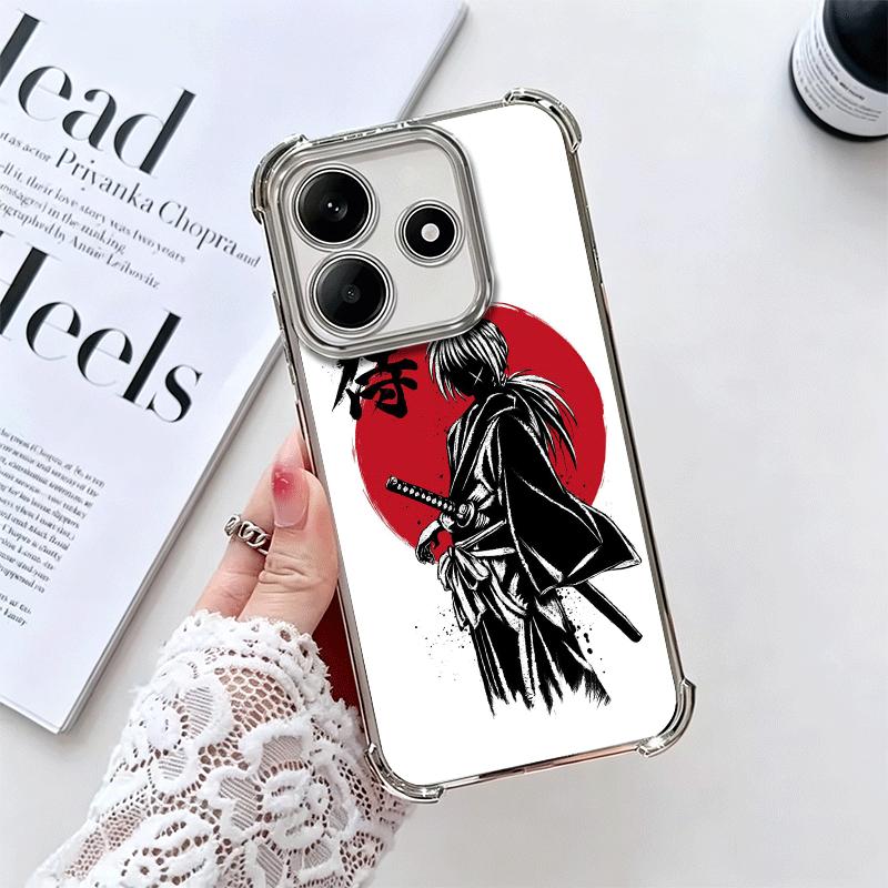 

Мягкий чехол для телефона Rurouni Kenshin Anime для Xiaomi Redmi Note 14 15 Pro Plus 13 12 11S 11T 5G 10 9S 9 С покрытием Защита от падения Fundas Redmi Note 14 Pro 5G