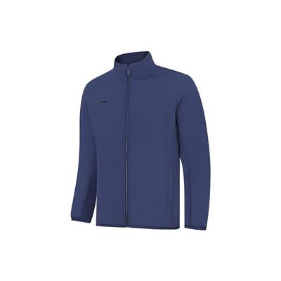 Lining Fitness Series Solid Color Stand Collar Warm Sportswear Men Activewear Deep-Navy AFDT803-3