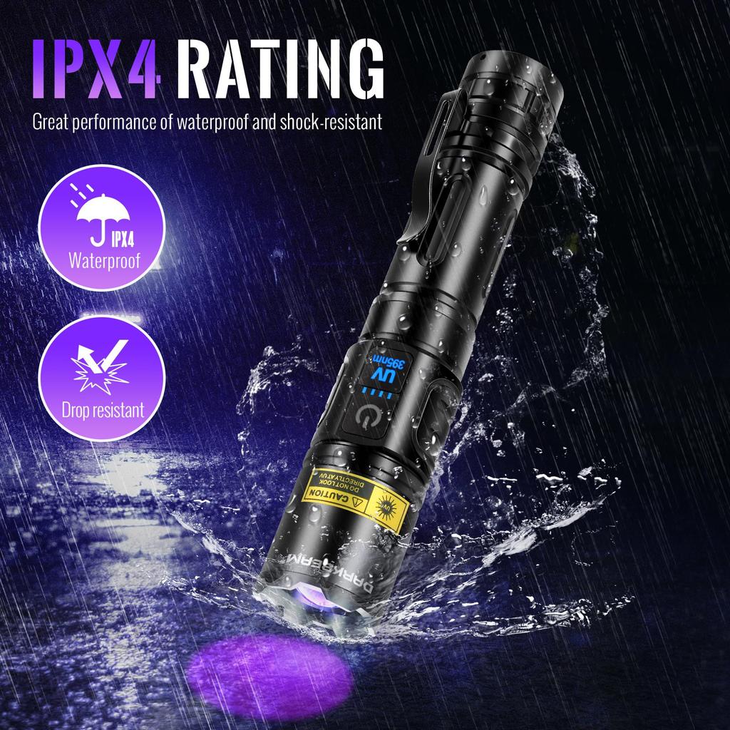 DARKBEAM UV Flashlight Blacklight 395nm Blacklight High Lumen LED Flashlight