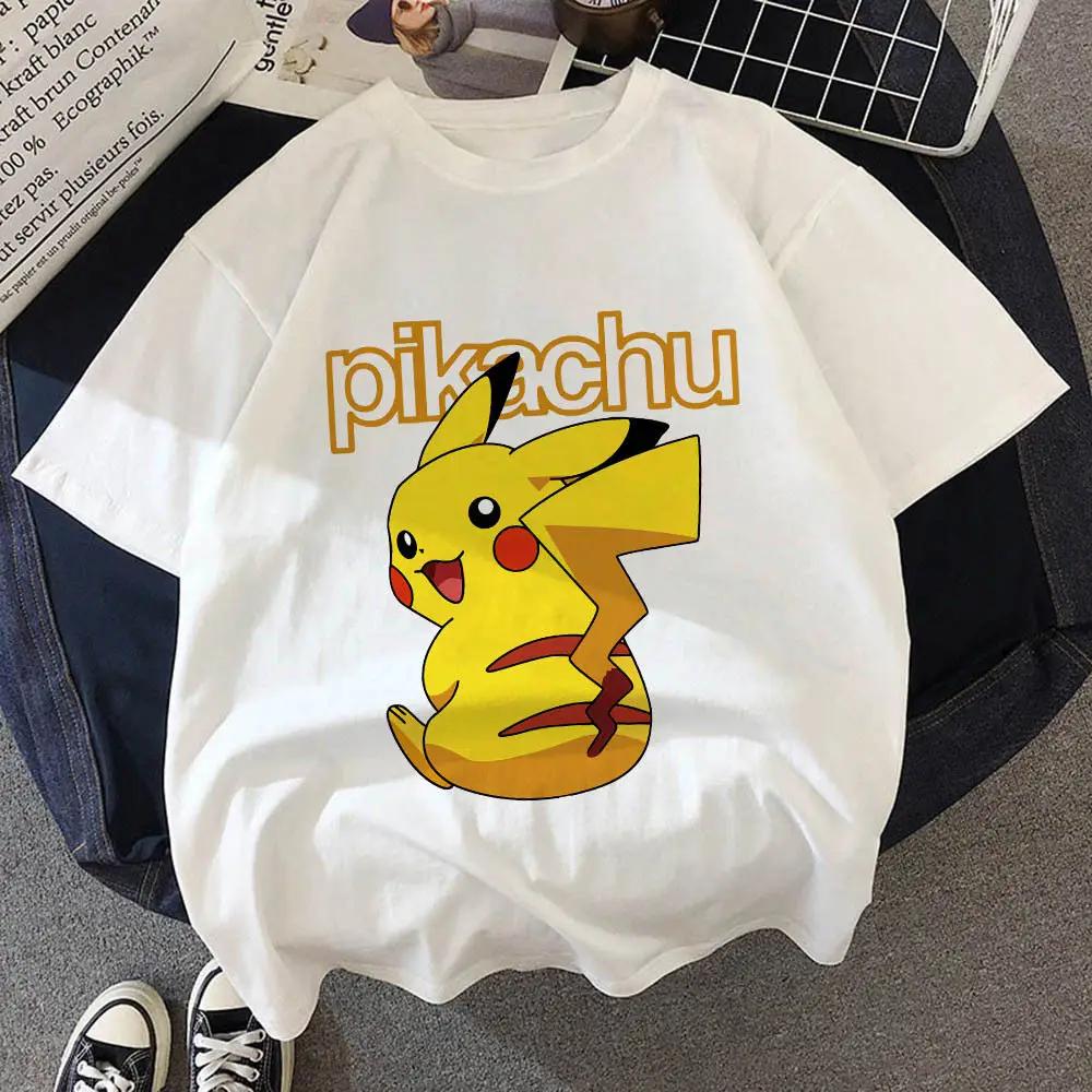 2026 New Pok É Mon Oneck Short Sleeved Cotton Tshirt for Adults Summer Pok É Mon Pikachu Clothes Comfortable and Casual Y2K