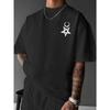 European Size Men's Dark Occult T-Shirt with Spell Chants & Wizard Rune Print - Loose Fit Casual Summer Tee Suitable for Daily Wear & Gothic Outfits