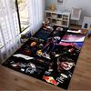 F1 Racing Theme Collage Rug" Non-slip Rug Suitable for Living Room and Bedroom Sofas.