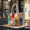 Artistic Watercolor Tote Bag for Daily Commute Shopping Portable Casual Carryall