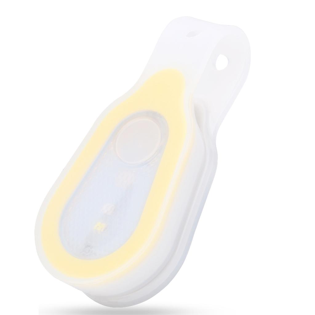 Waterproof Outdoor Portable LED Mini Night Light Running Button Silicone Clip Lamp