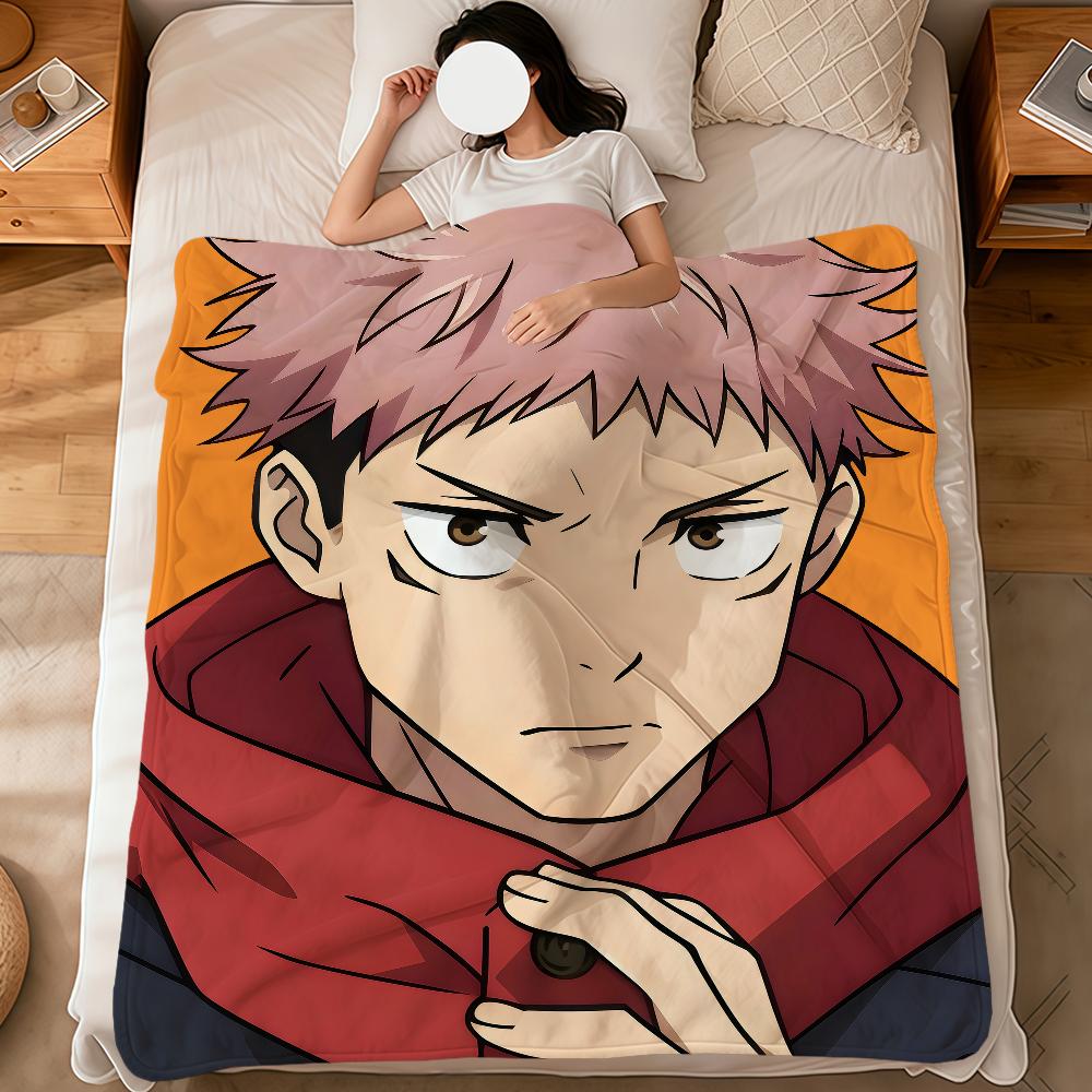 Warm Soft s-Satoru Plush Blanket Anime Yuta Sofa Living Room Itadori Okkotsu Gojo Home Kaisen Yuji Bed j-Jujutsu Gift Pet Hogar