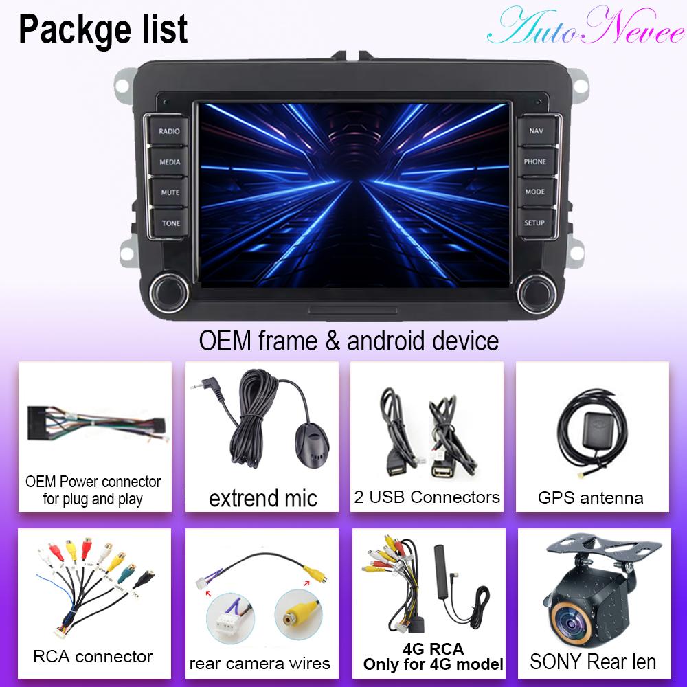 7" Android 11 Car Radio for VW POLO GOLF 5 6 Plus PASSAT B6 Jetta Tiguan Touran Sharan Scirocco Caddy Seat Leon Altea Fabia