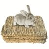 Handmade Woven Rabbit Grass Mat Hamster Piggy Guinea Pig Hutch Pad Rabbit Grass Nest Pet Weaving Bed Mat Chew Toy Multi-functional Small Pet Supplies