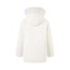 Li Ning Sports Lifestyle Series Solid Color Mid-Length Zipper Long Sleeve Down Jacket Women Outerwear Off-White AYMU190-5