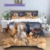 1PC Horse Bedding Quilt Set Quilt Cover Pillowcase Home Decoration Birthday Gift (1 * duvet cover + 2 * pillowcase, without core)
