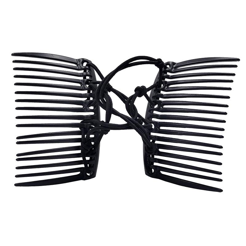 Magic Hair Claws Tuck Comb Updo Elastic Hair Clip Stretchy Knotted Double Comb Elastic Hair Combs Ponytail Holder Barrettes