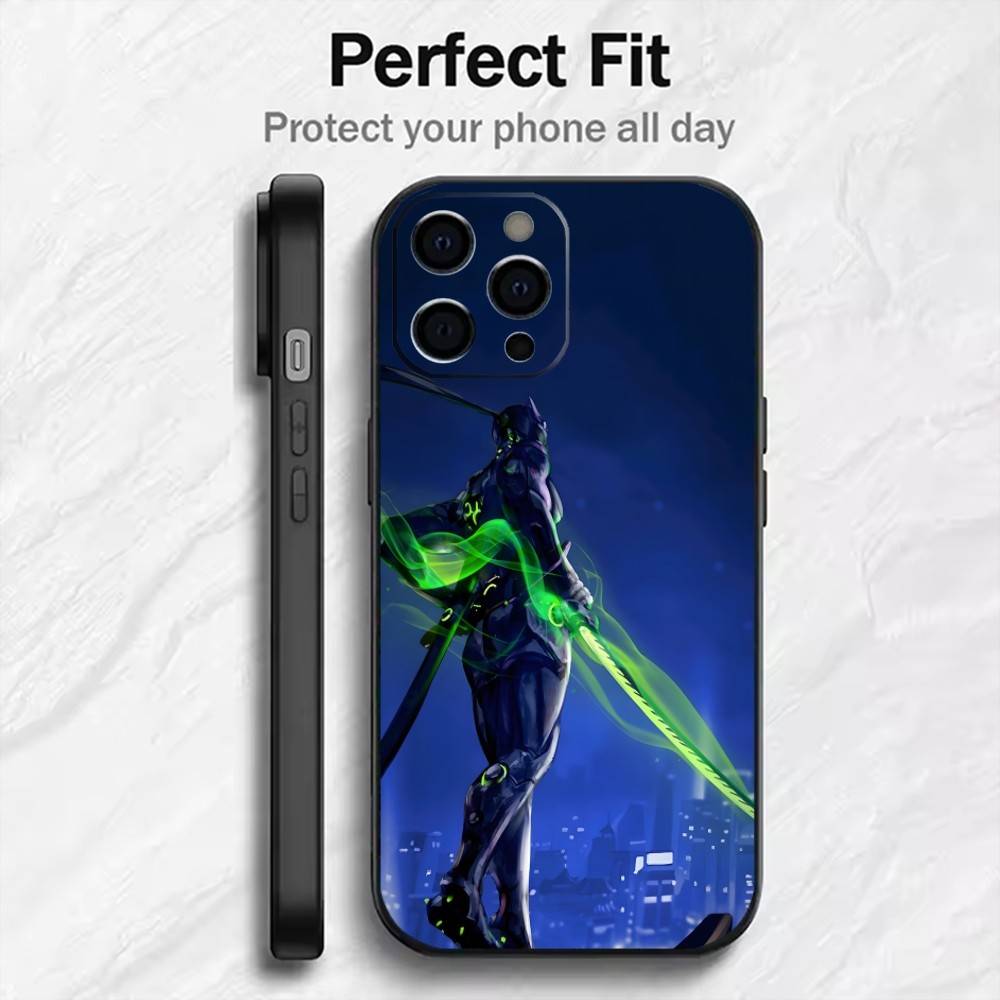 G-Genji From Game O-Over-Watch Phone Case For iPhone17,16,15,14,13,12 Plus,Max Soft Silicone Black Cover iPhone17air