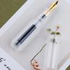 Portable Majohn Wancai Mini Resin Fountain Pen Green-White Iridium F Nib 0.5mm Palm Short Ink Pen Writing Office Gift Set