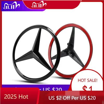 2025 Heiß Für Mercedes Benz 3D ABS Mercedes Benz Heckstern Logo Auto Kofferraumemblem Für W203 W204 W205 W212 W213 X253 X156 W166 W167