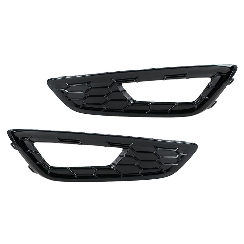 2PCS Front Bumper Fog Lamp Light Grille Trim Cover Frame Lid Bezel For Ford Focus MK3 III 2015 2016 2017 2018 Foglight Foglamp
