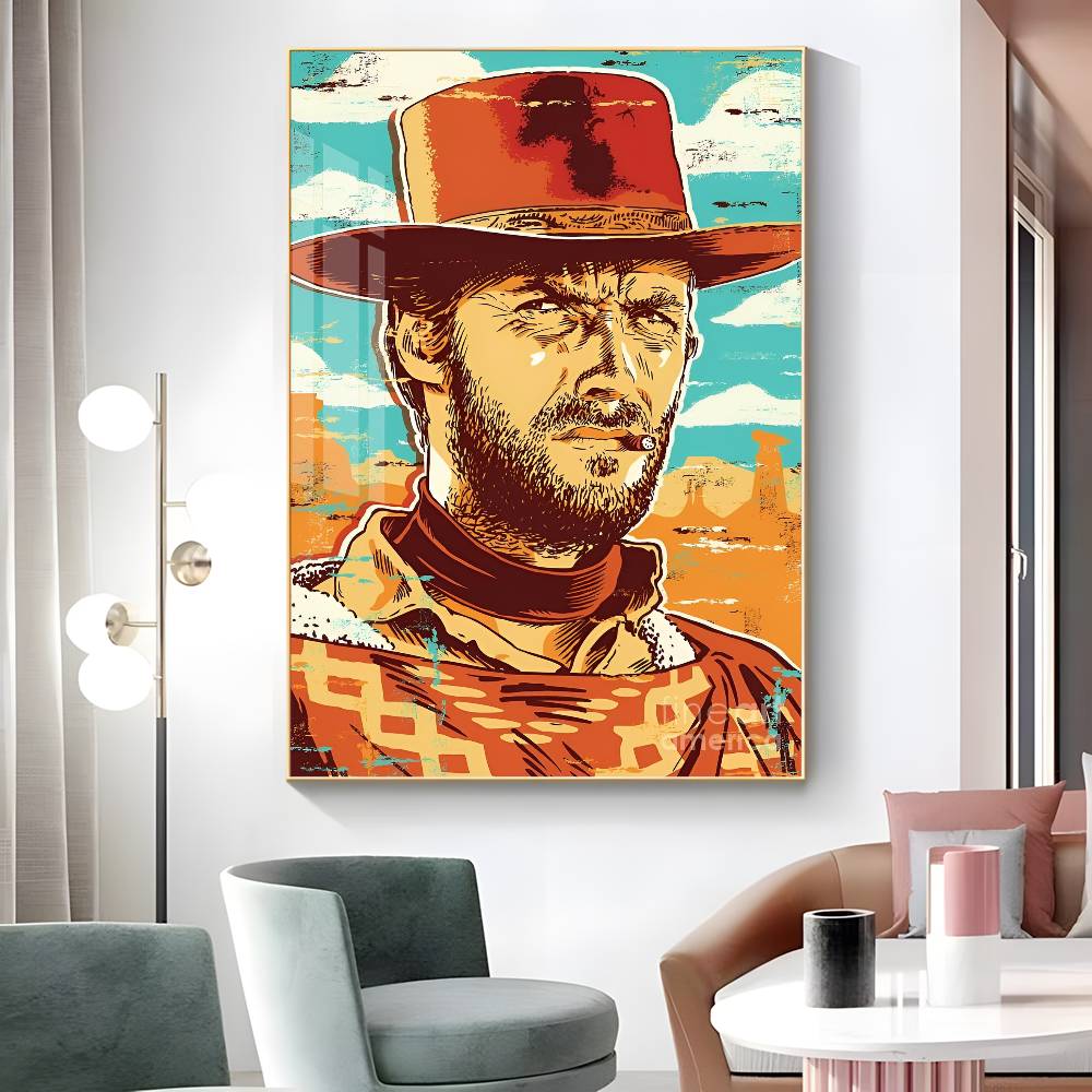 1pc The Good The Bad And The Ugly Poster Sticker Print Waterproof Wall Art For Living Room Bedroom Home Decor