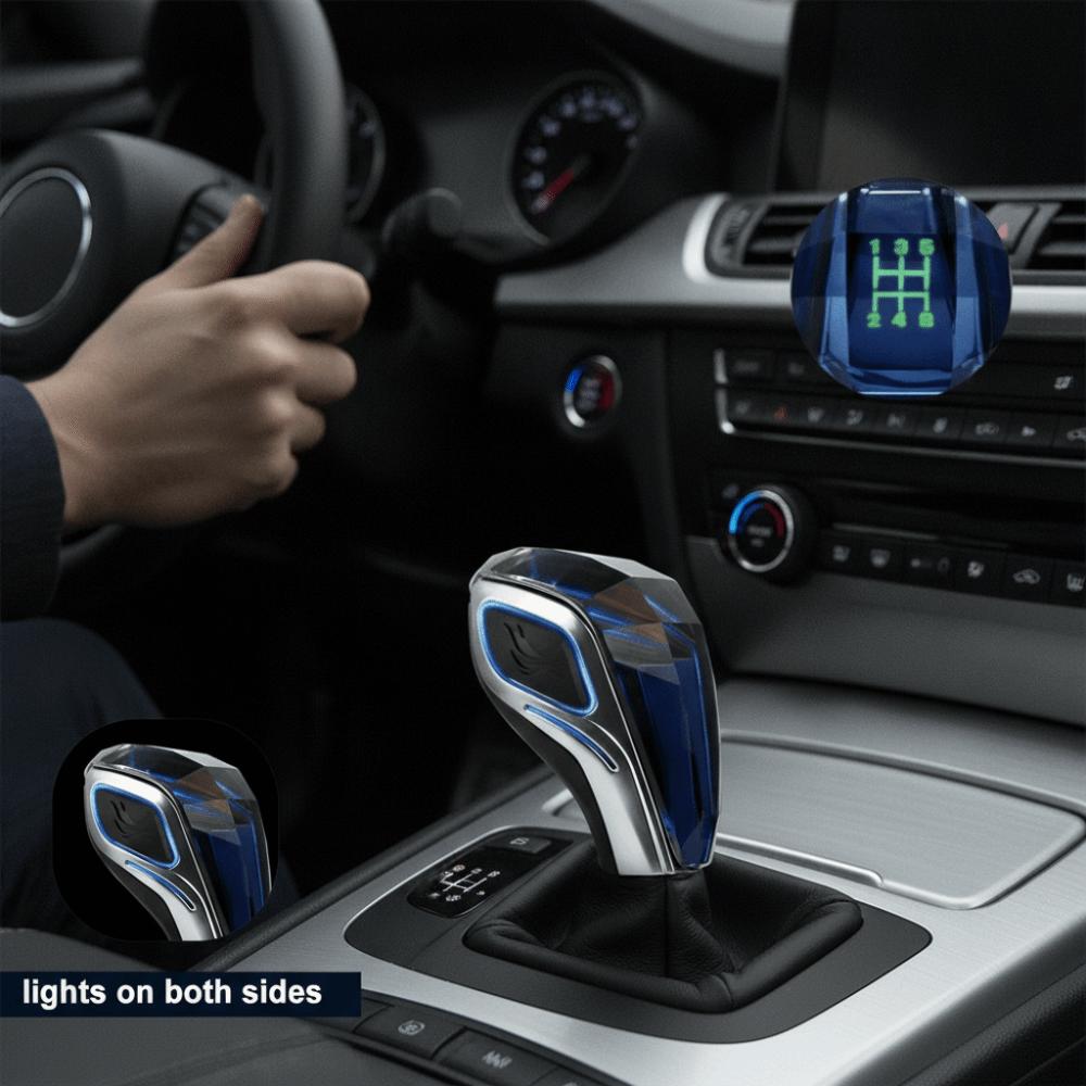Palanca de Cambios LED para Transmisión Manual, Mango de Hilo LED Multicolor, Palanca de Cambios Automotriz
