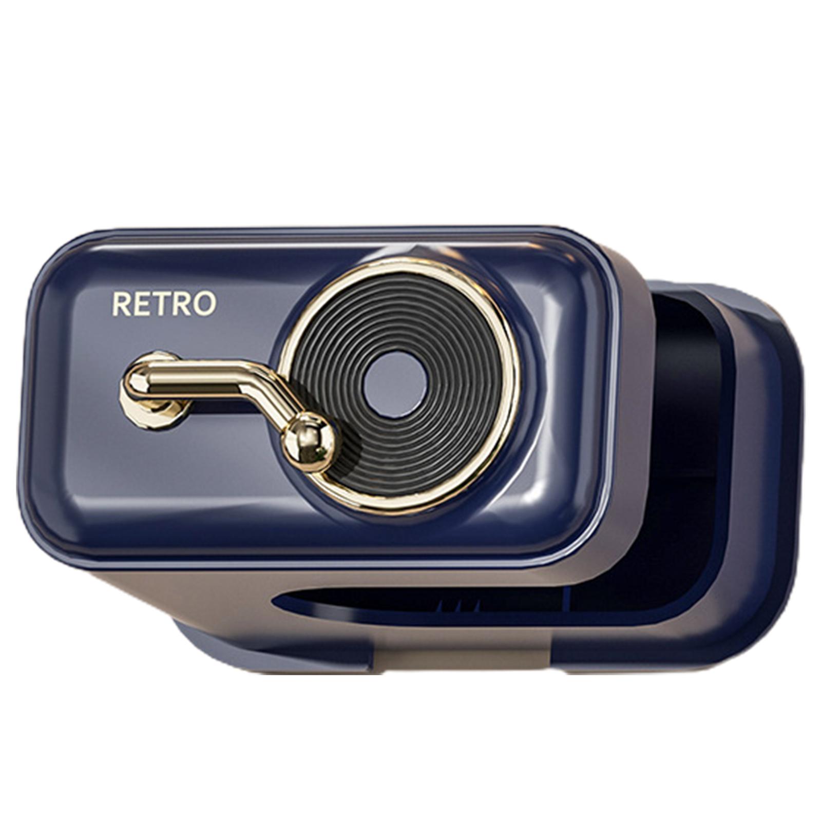 Vintage Gramophone Mop Holder Wall Mounted Punch-Free Mop Clip For Bathroom синий