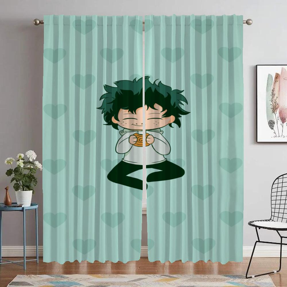 Závěsy do ložnice My Hero Academia Elegantní pokojové závěsy 2 kusy Halloweenská dekorace Závěsy do obývacího pokoje Stínítka Dělící stěna
