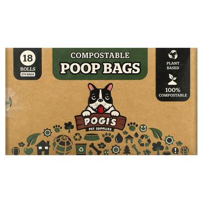Compostable Litter Bags, 18 Rolls, 270 Bags