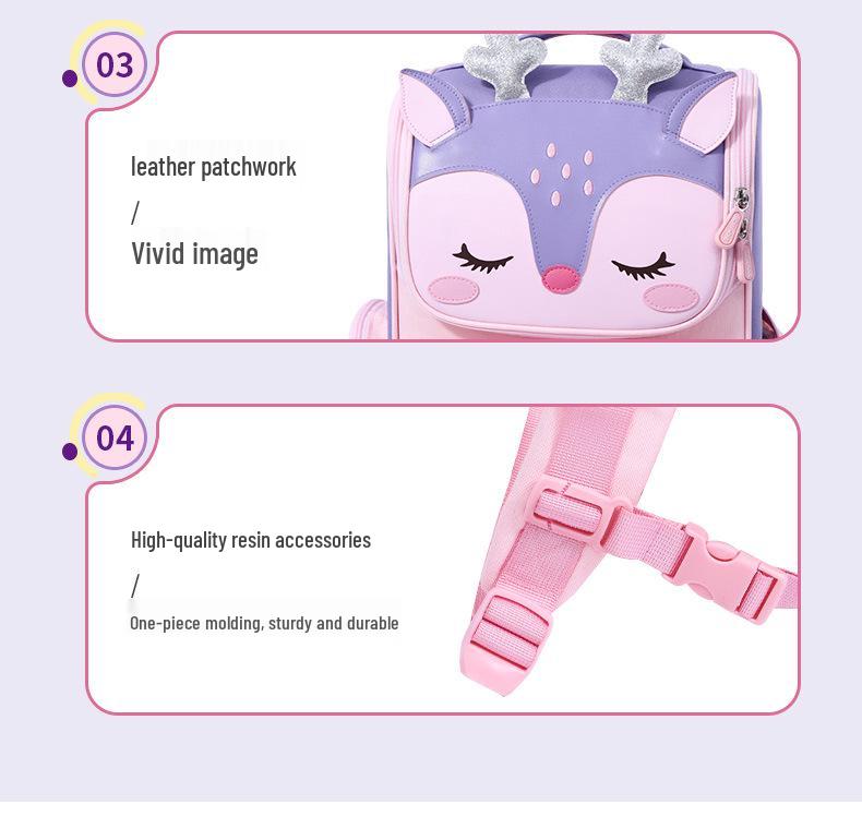 Lightweight Cute Backpack for Girls, Grades 1-6