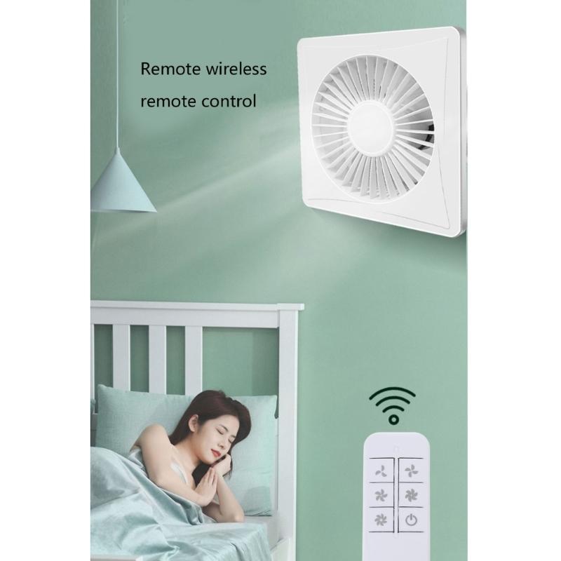 Low Noise Ventilation Fan Household Exhaust Fan with Remote Control Attic Pipe Ventilation Extractor Bathroom Duct Fan