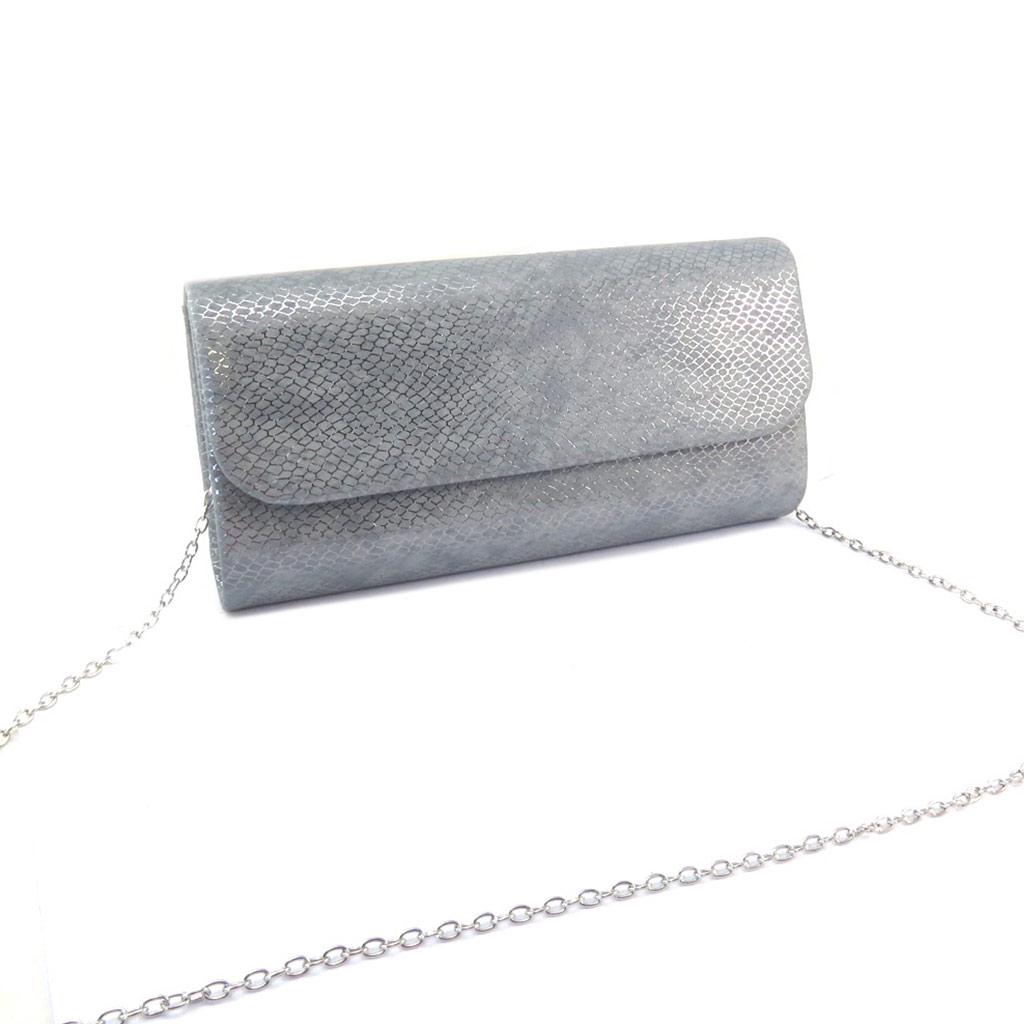 Les Trésors De Lily [P1844] - Kika Gri Portföy Çanta - 25,5x13x6 cm