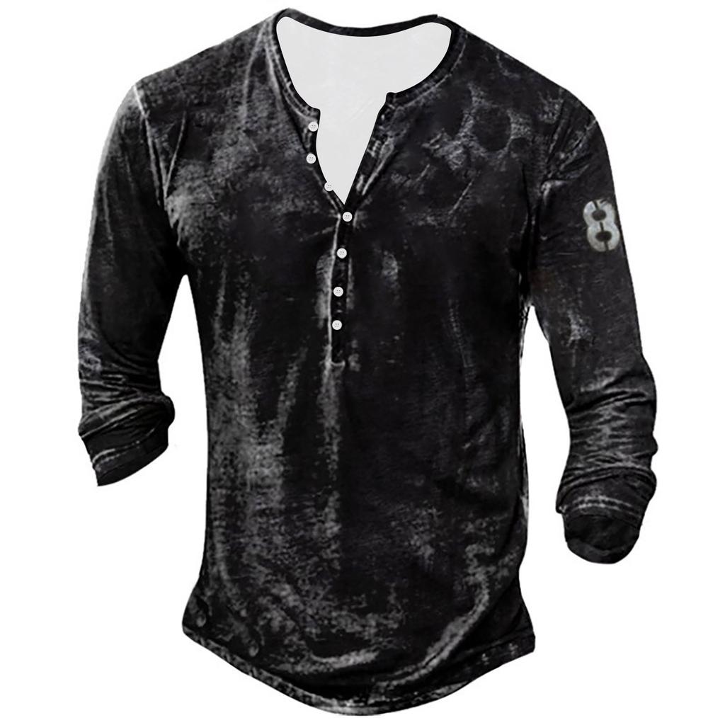 Men's Long Sleeve Graphic And Embroidered Fashion T-Shirt  Spring And  Long Sleeve Printed Pullover Sweatshirt