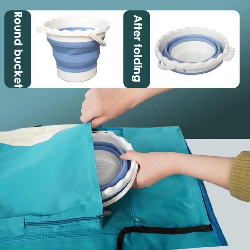 Secchio Acquerello Forte Portata Multifunzionale Portatile Manico Rinforzato Secchio Pulizia Pennelli in Silicone Fornitura Studio